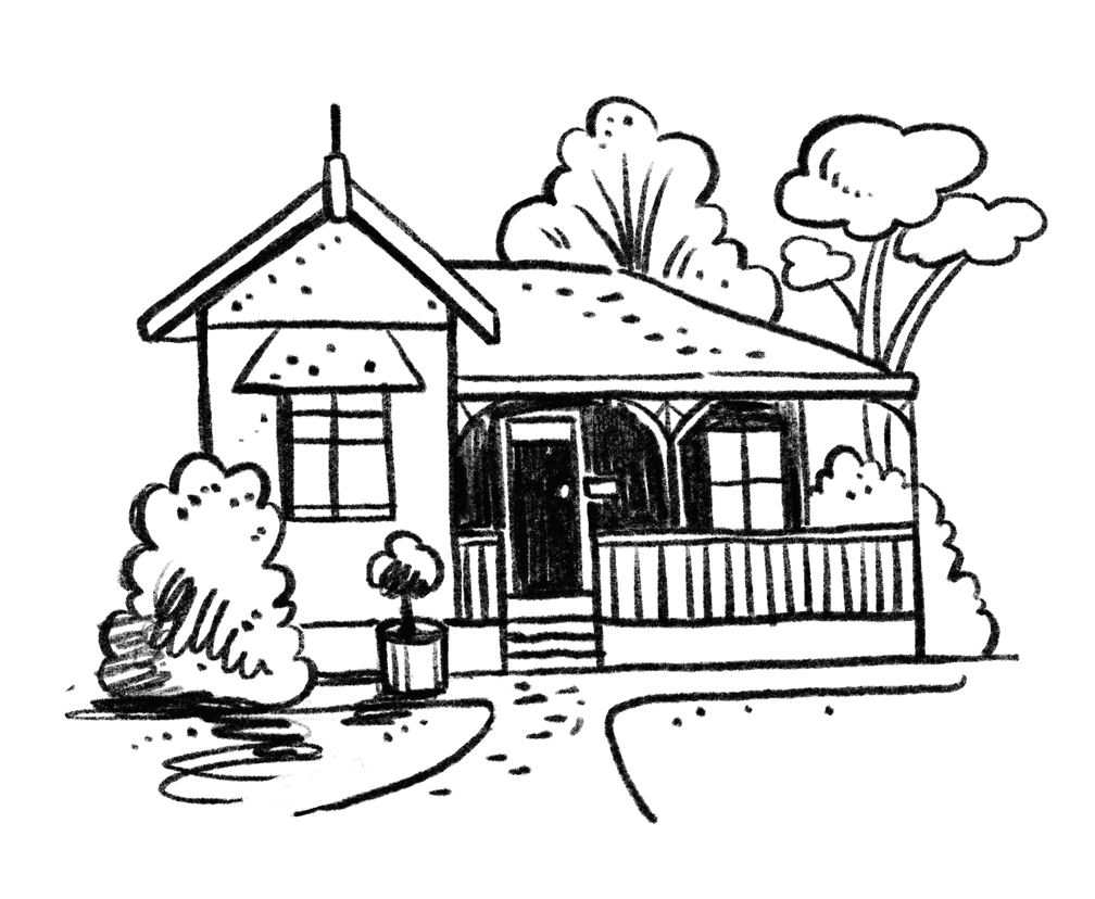 Federation-style cottages in Crows Nest