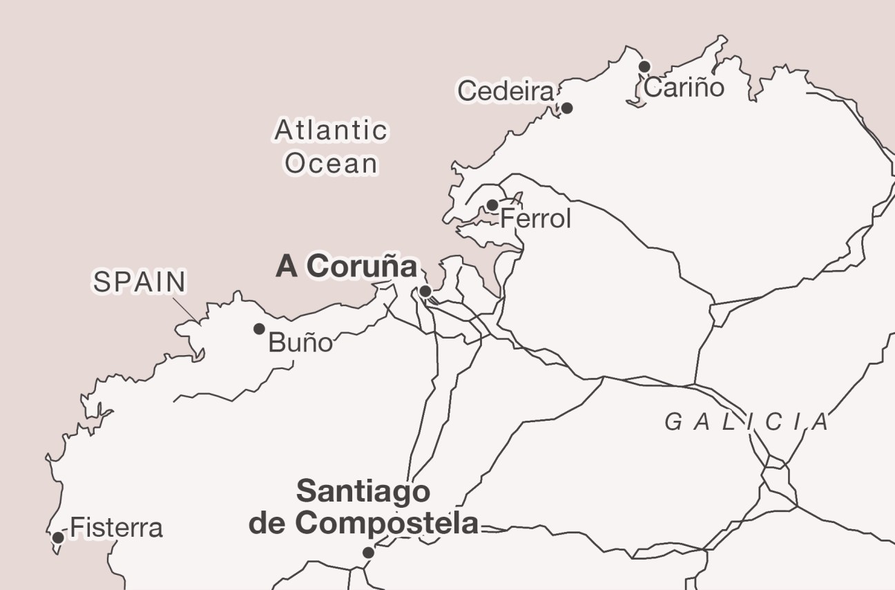 Map of Galicia