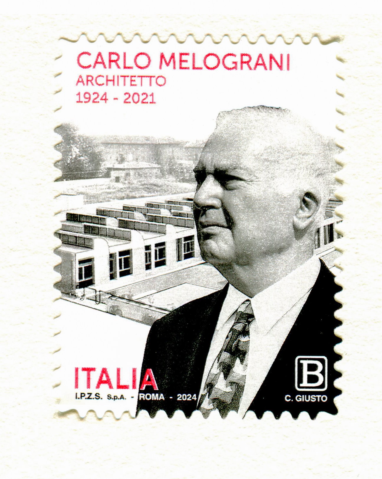 Melograni on Italian stamp