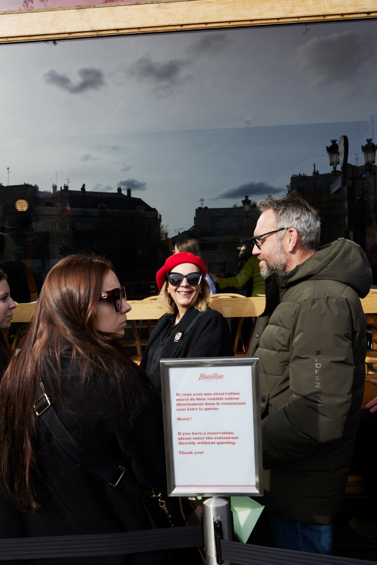queue in front of a restaurant
