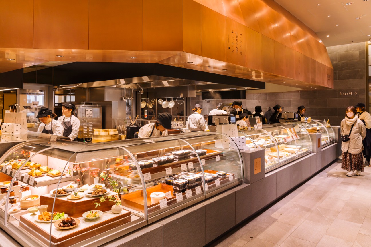 There are 34 restaurants and food counters
