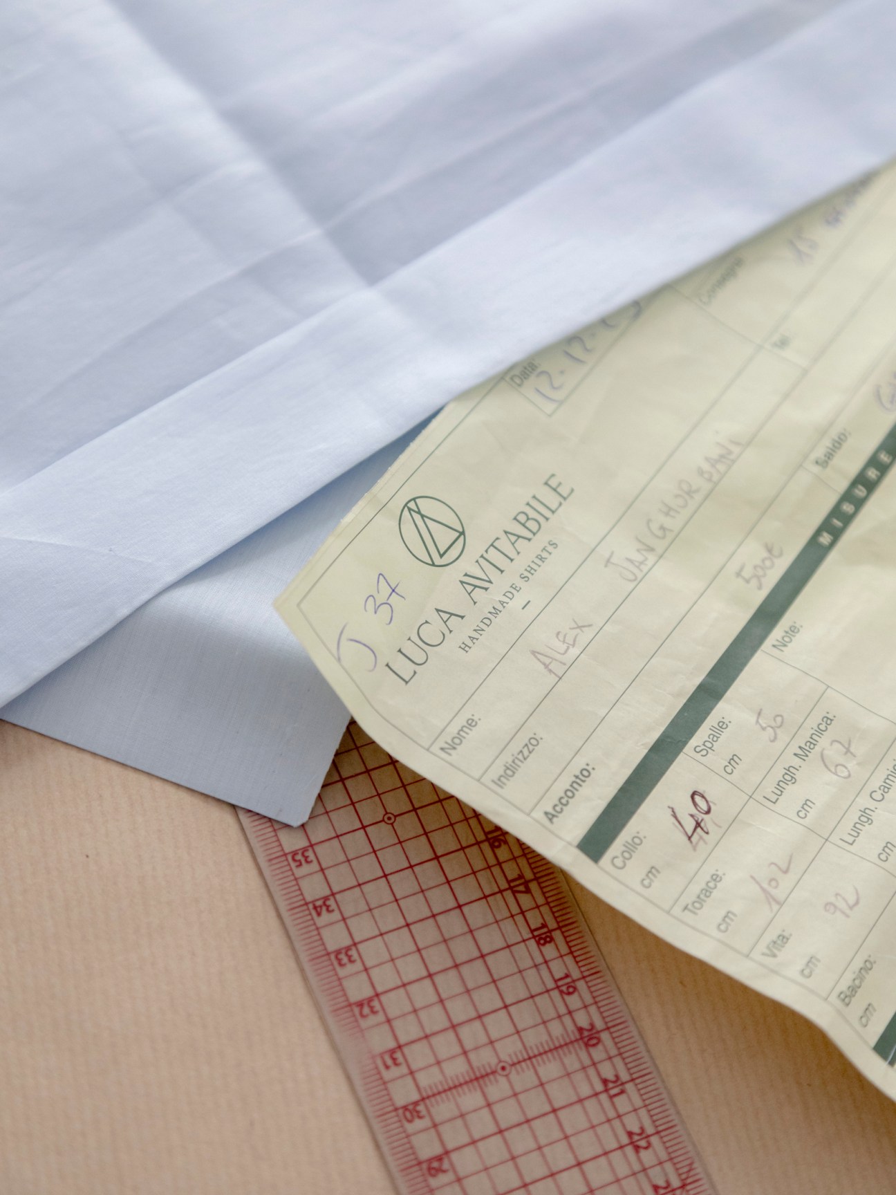 Personal measurements made by a tailor