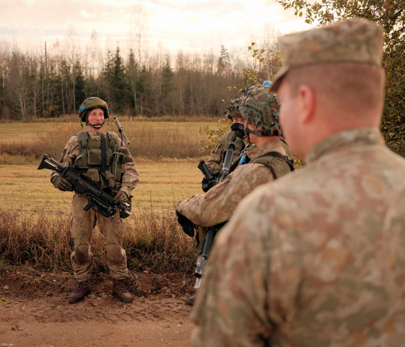 Lithuanian army conscripts in training