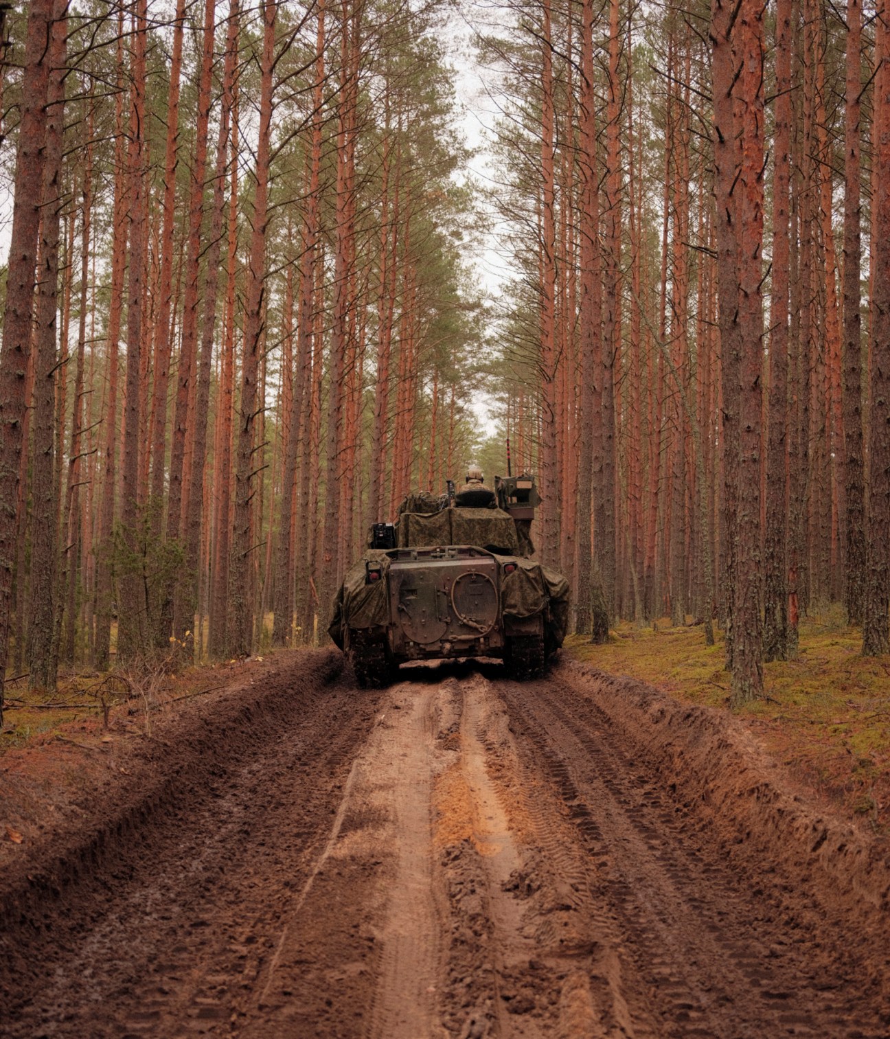 Lithuanian army soldiers in field exercise