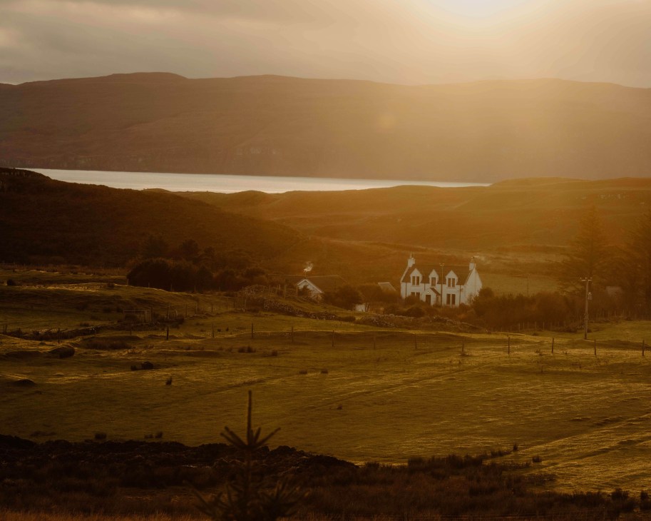 Secluded lodge in Scottish woodland