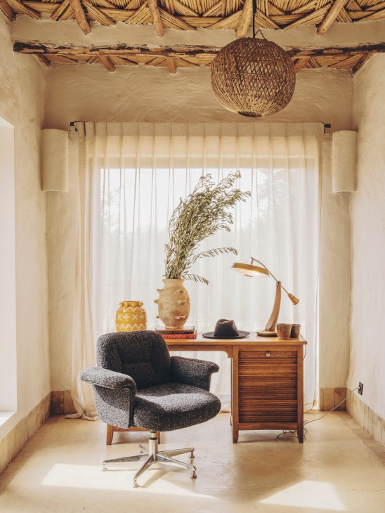 Work desk in Farasha Farmhouse