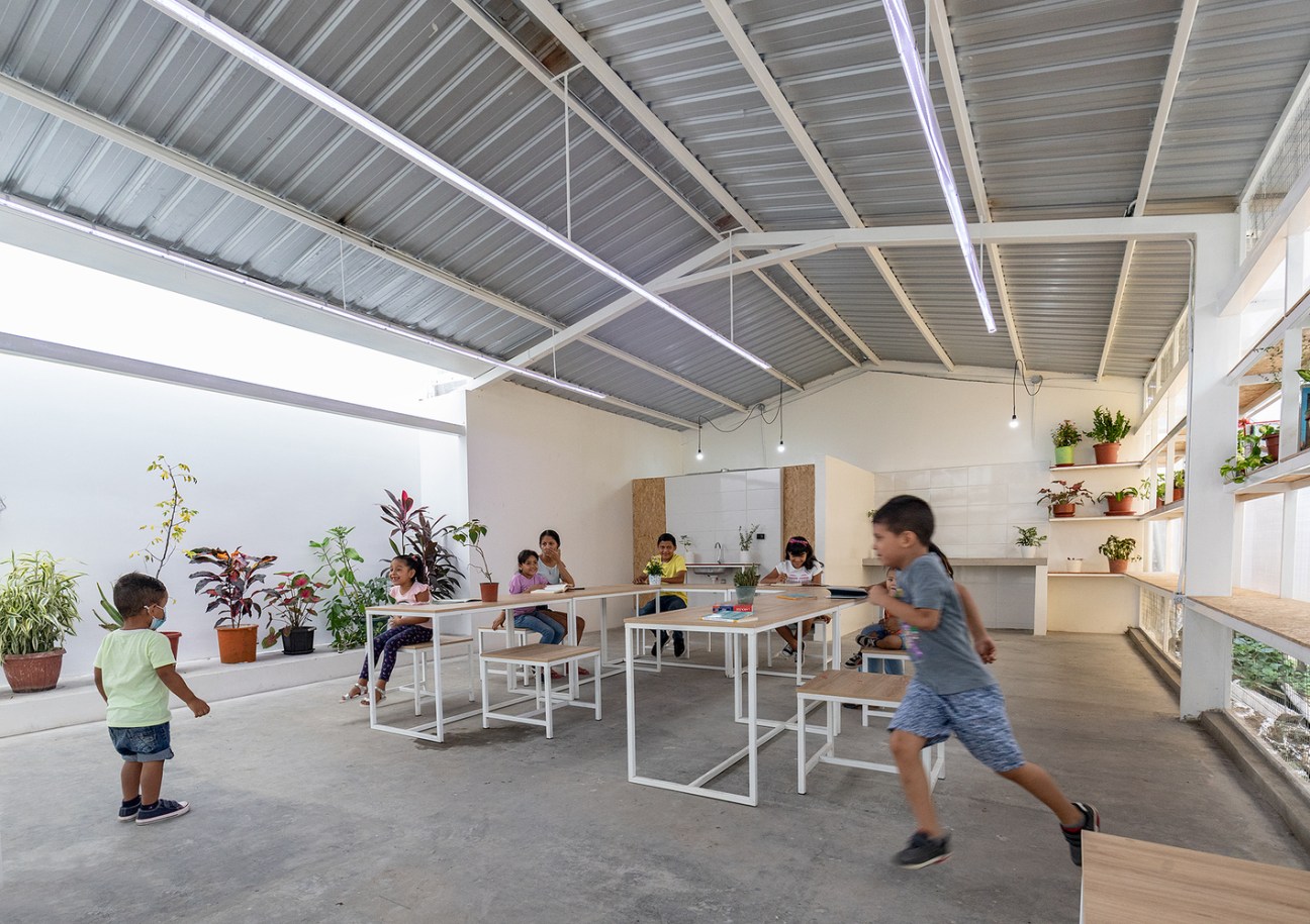 Interior courtyard used for community events