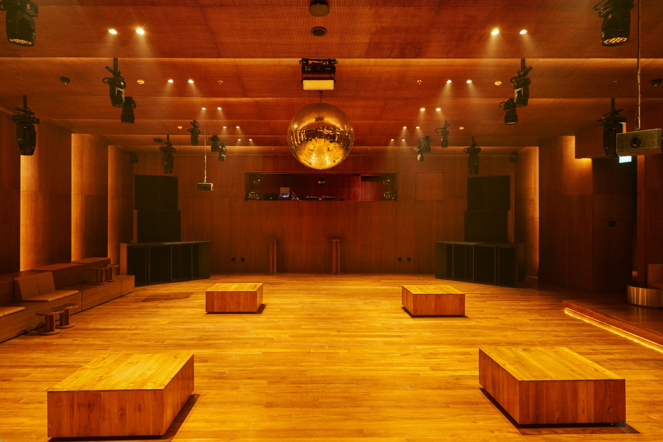 Empty dance floor at Klymax before opening