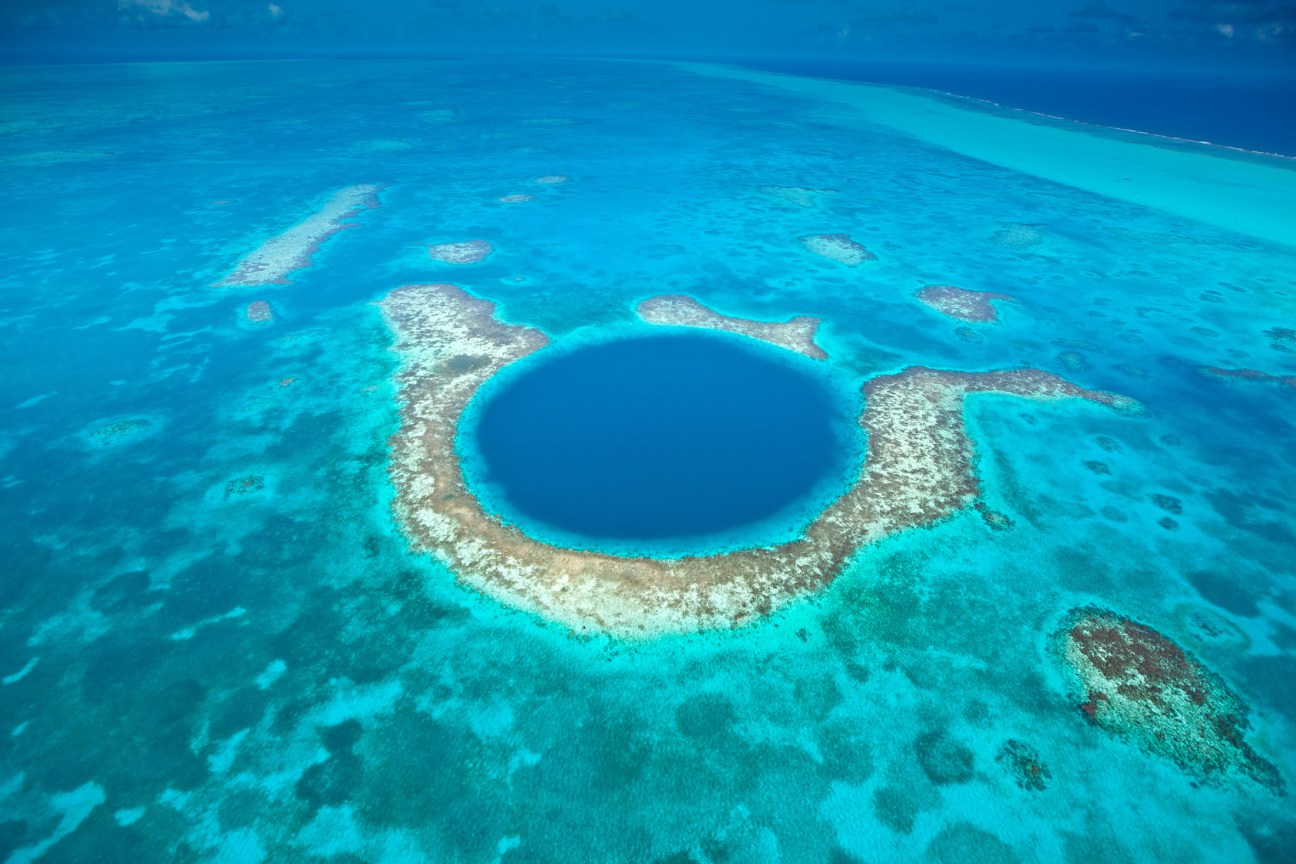 Trawlers in South Atlantic blue hole