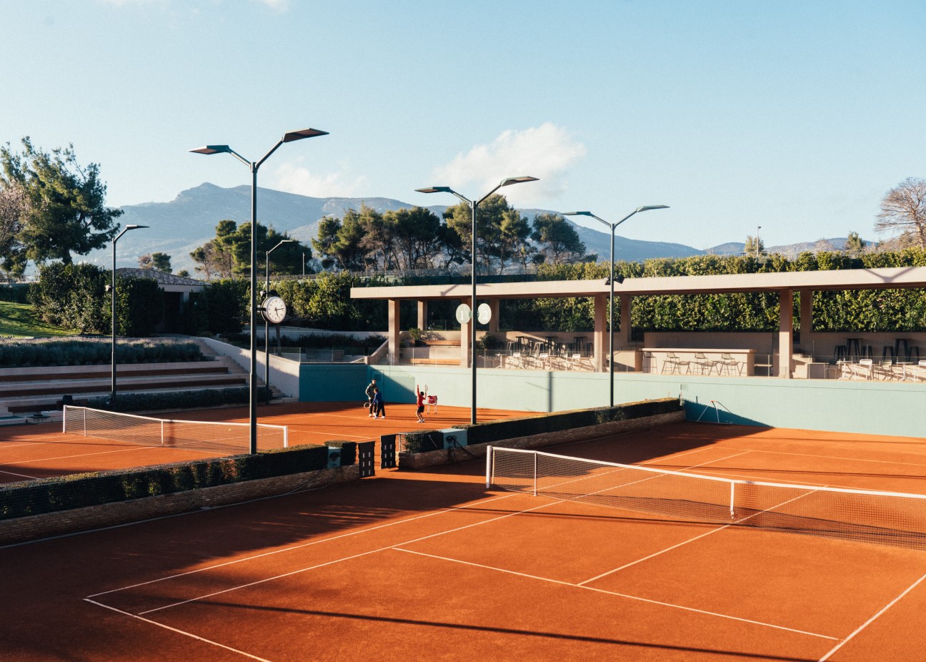 Clay courts at the Tatoï Club