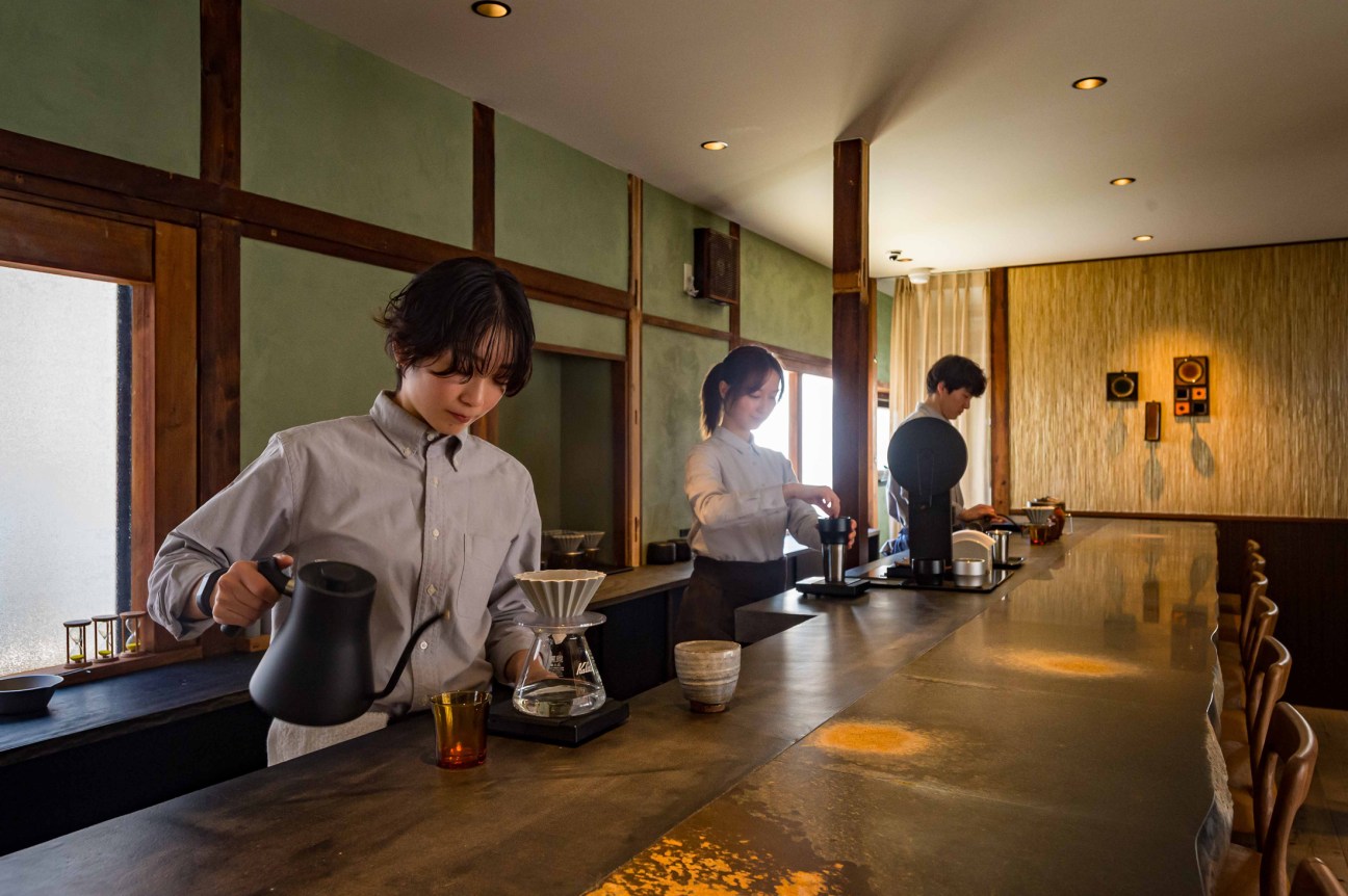 Pour-over coffee at Fuglen