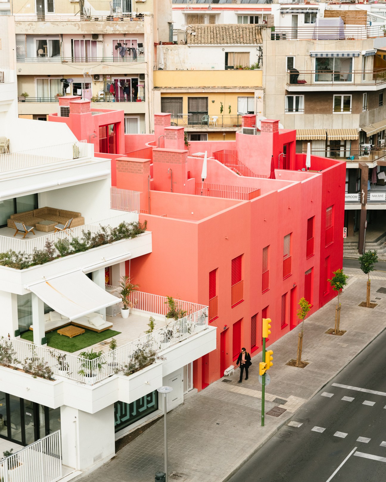 Colour-coded streetscape