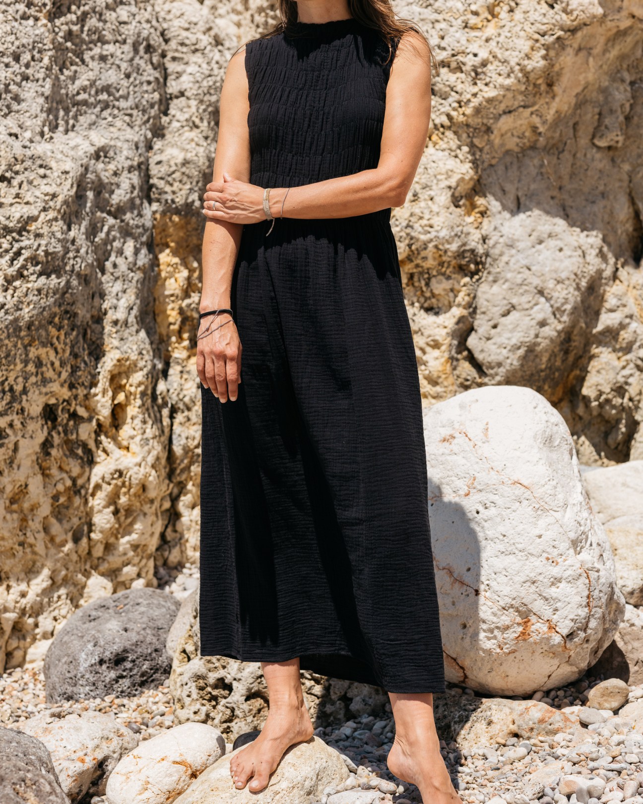 Black clothing piece from Cecilia Sörensen's Mallorca-inspired collection