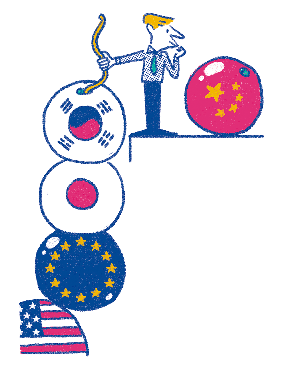 Diagram illustrating global friend-shoring supply chains