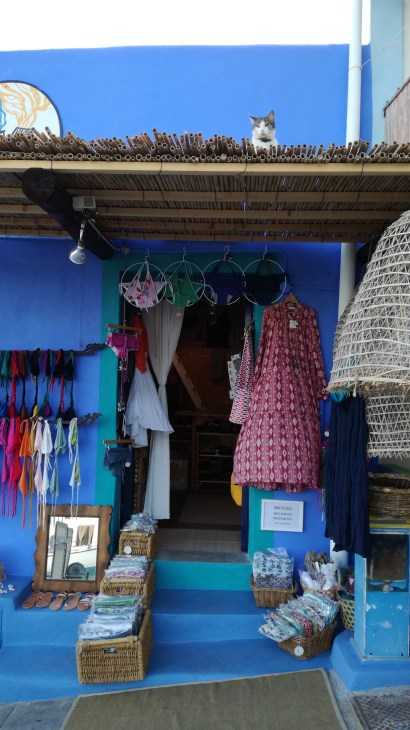 Isole & Vulcani boutique storefront in Filicudi island