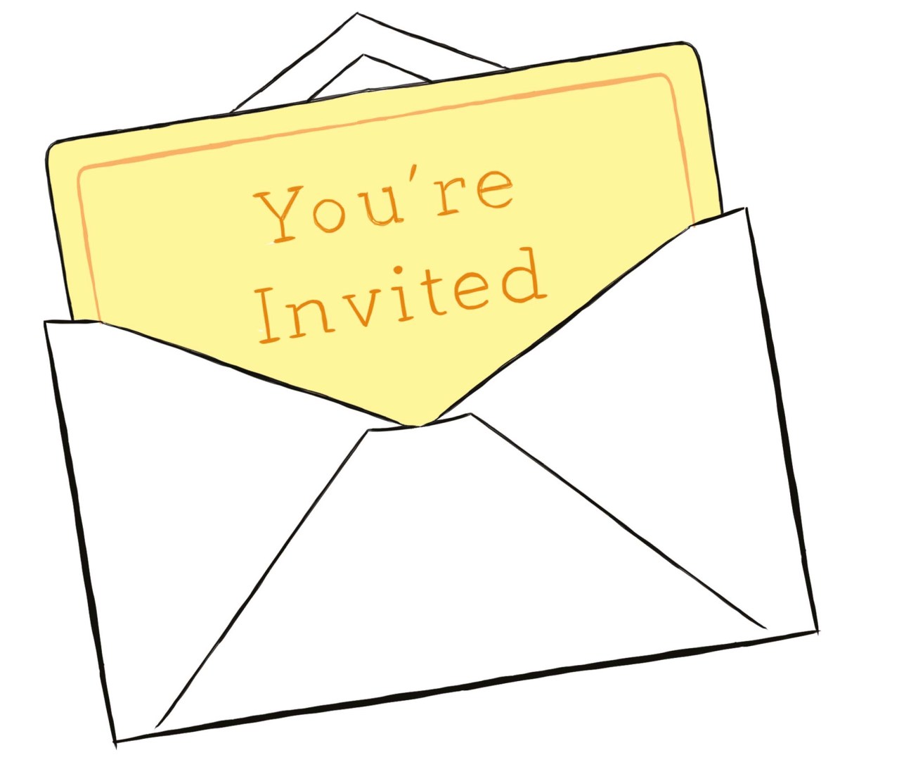Give it meaning, picture of an invitation in an envelope