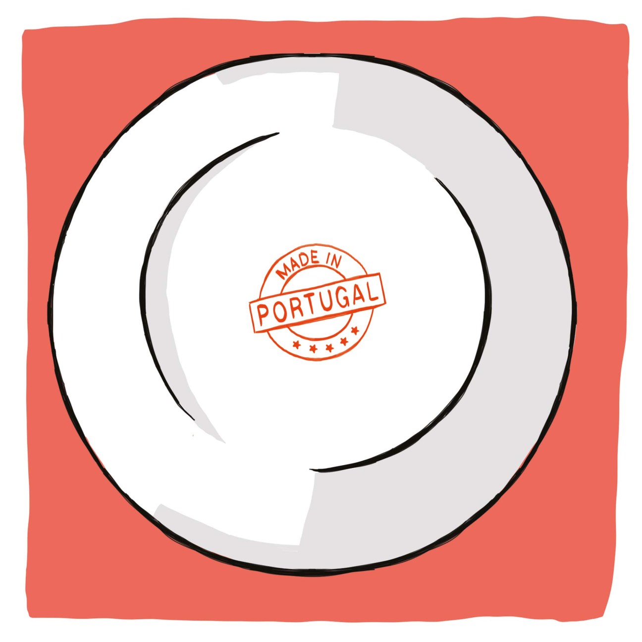 Craft matters, picture of a dinner plate made in Portugal