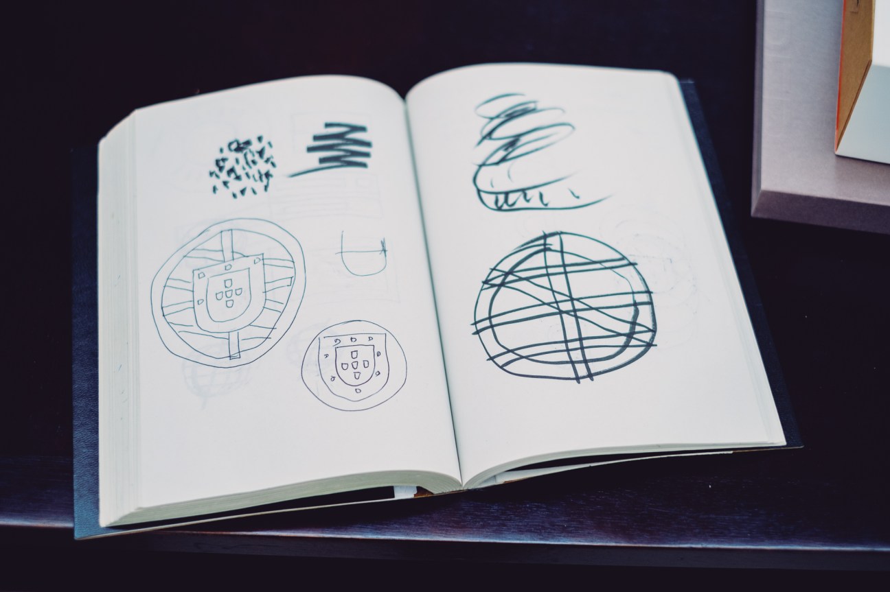 Hand-sketched logo designs
