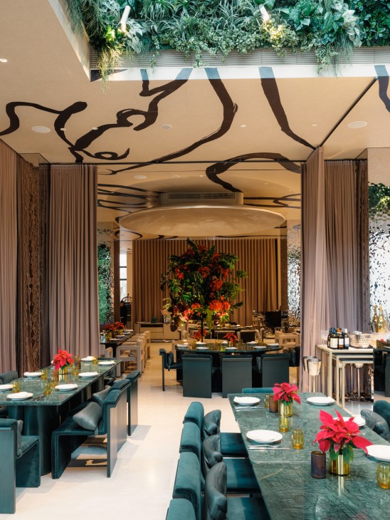 French-style bistro in Singapore featuring elegant dining setup