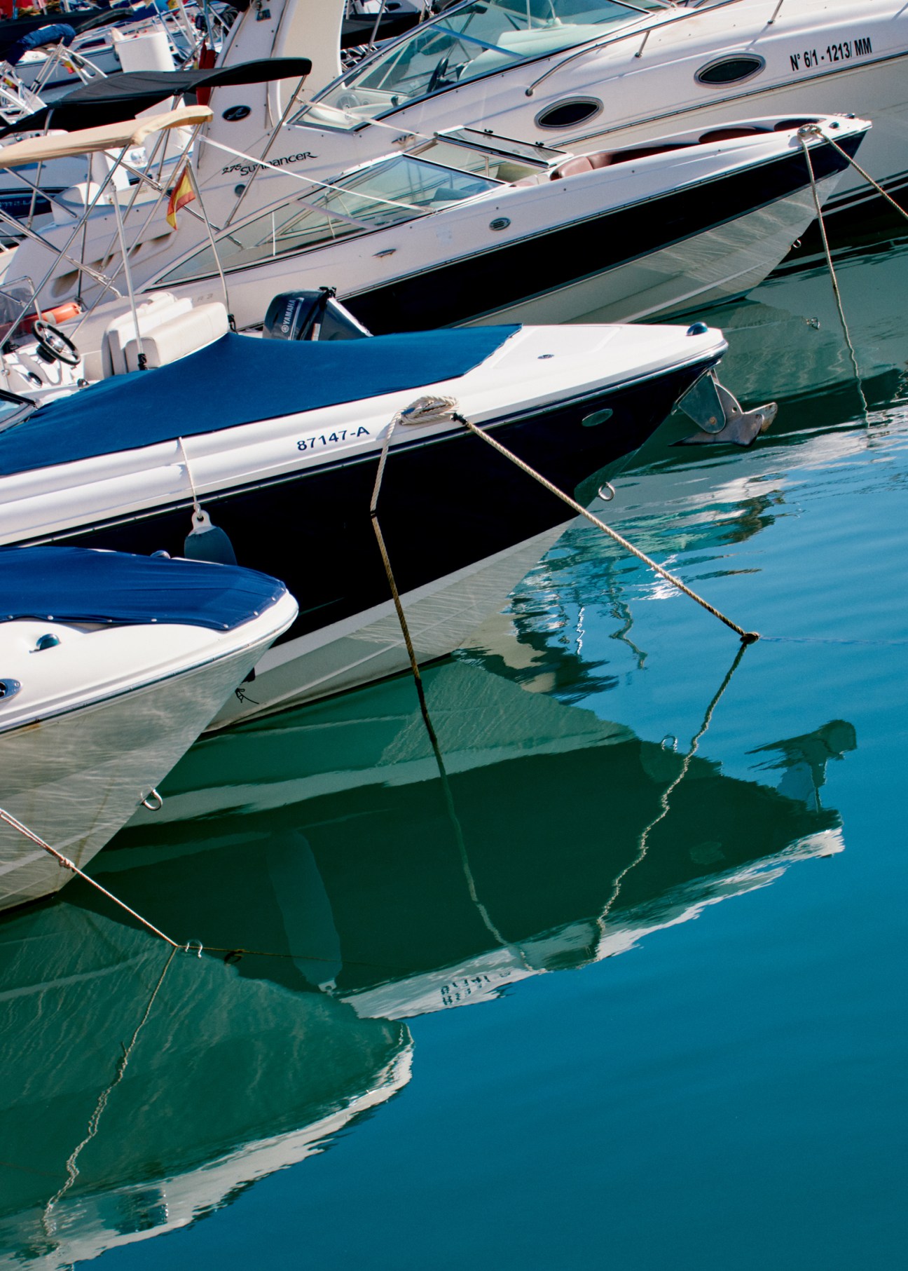 Boats and yachts moored at Puerto Banús