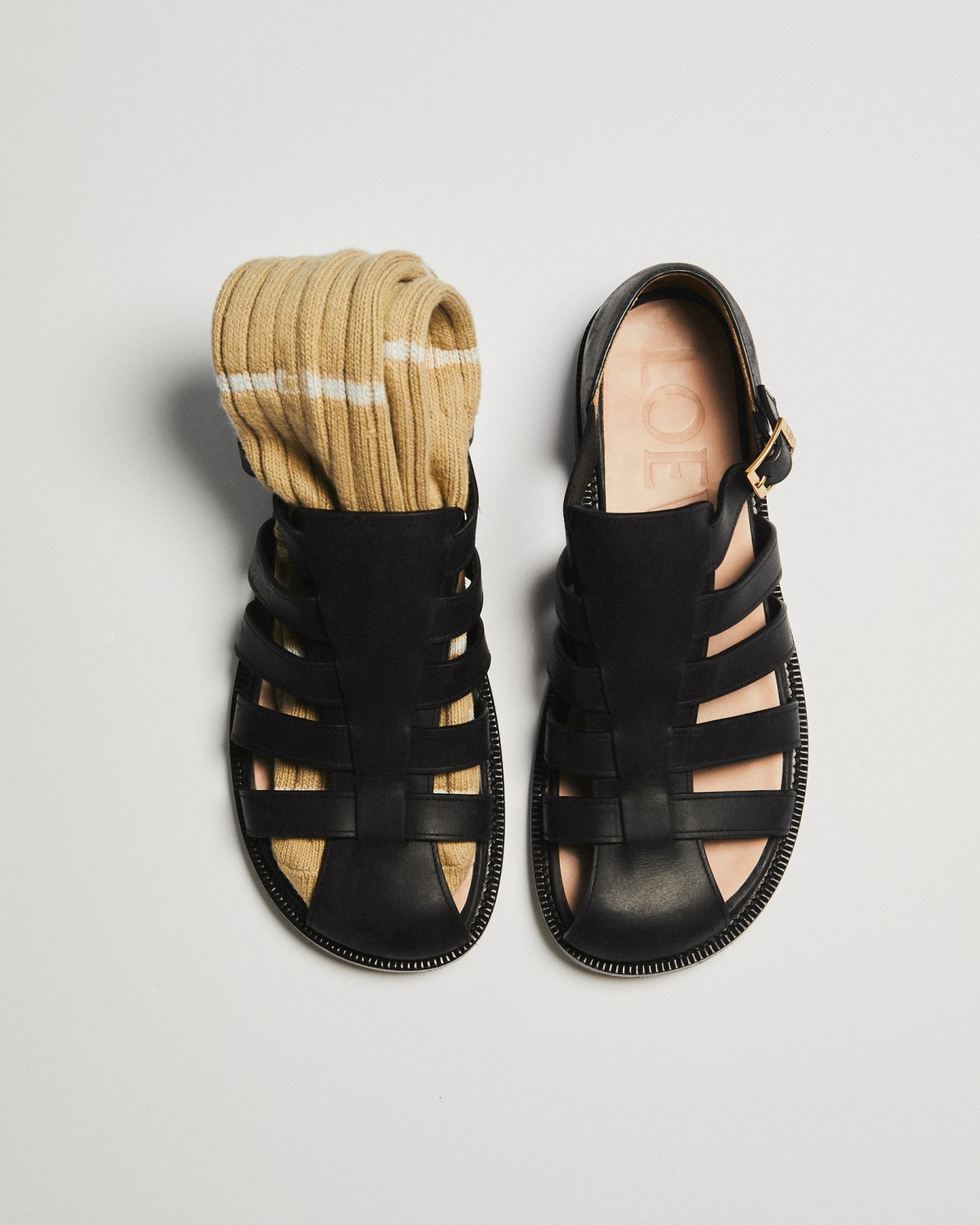 Socks by Universal Works, sandals by Loewe