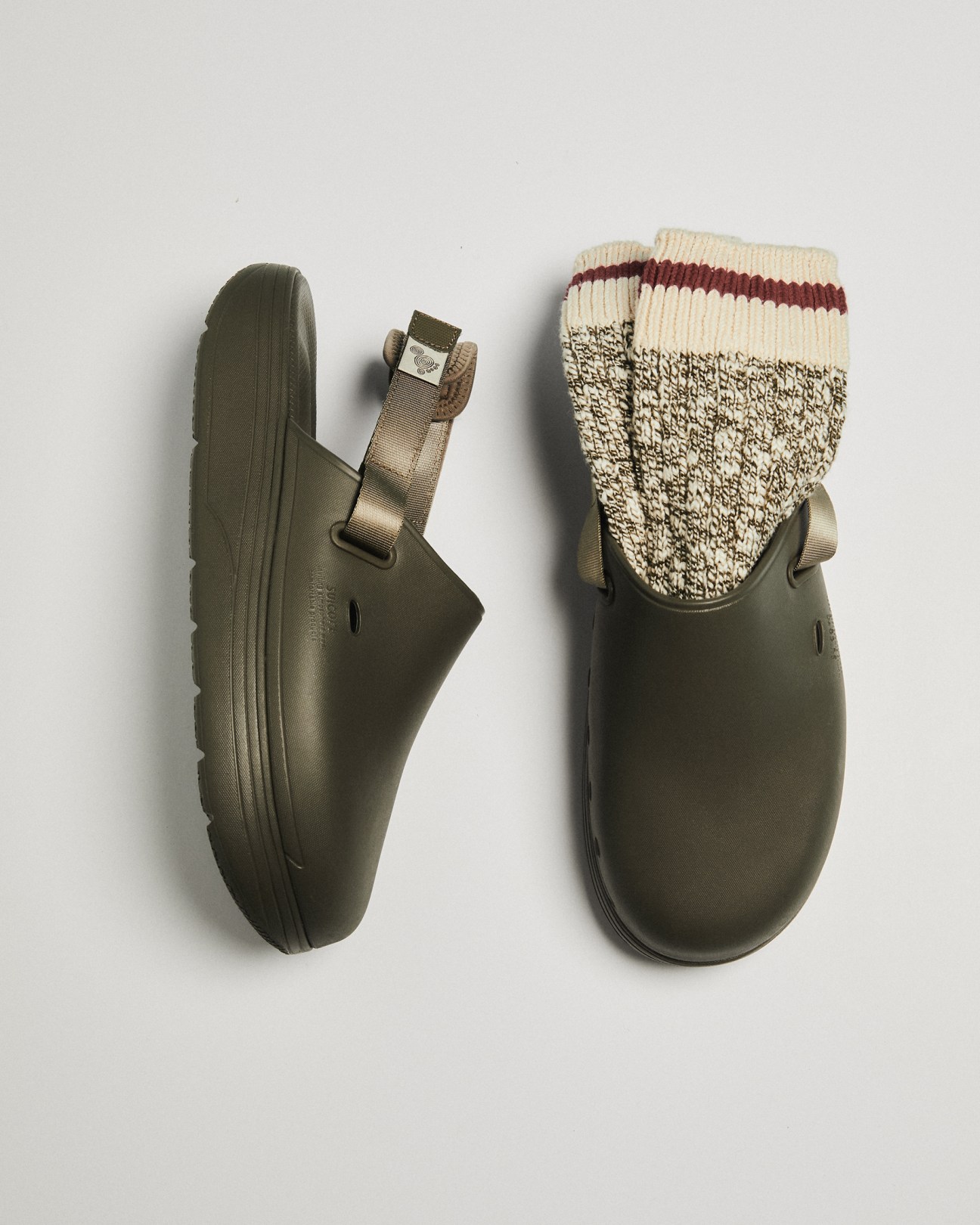 Socks by Thunders Love, sandals by Suicoke