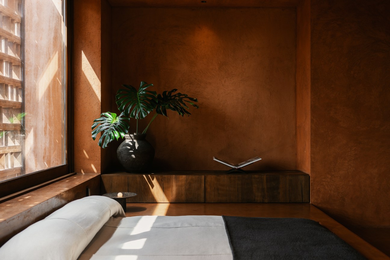 Gentle afternoon light in a guest room