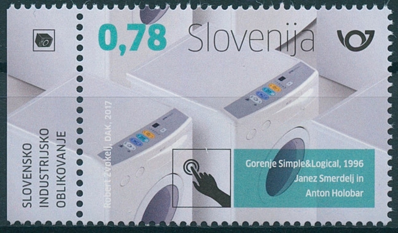 Washing machines on a Slovenian stamp