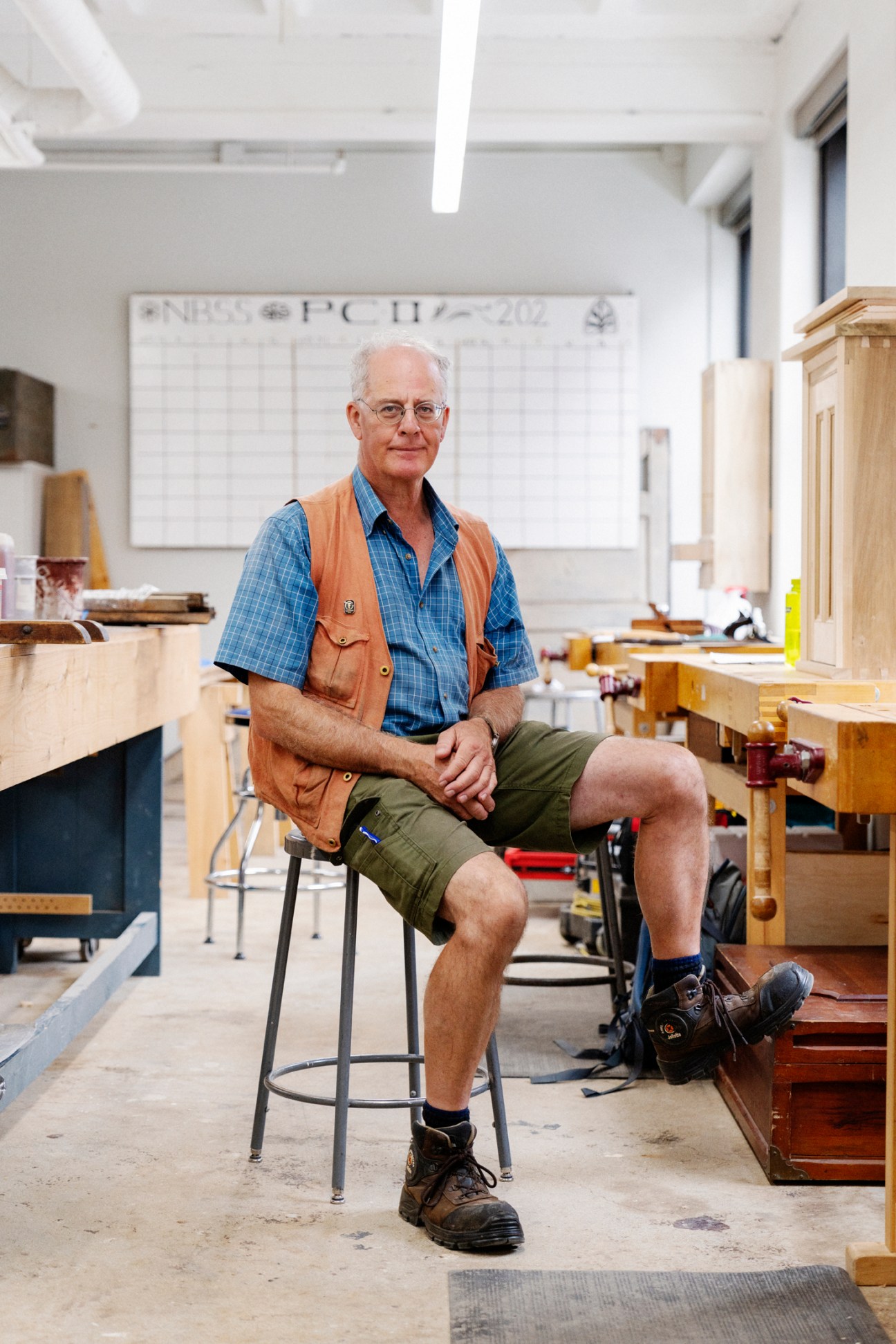 Carpentry instructor Michael Burrey