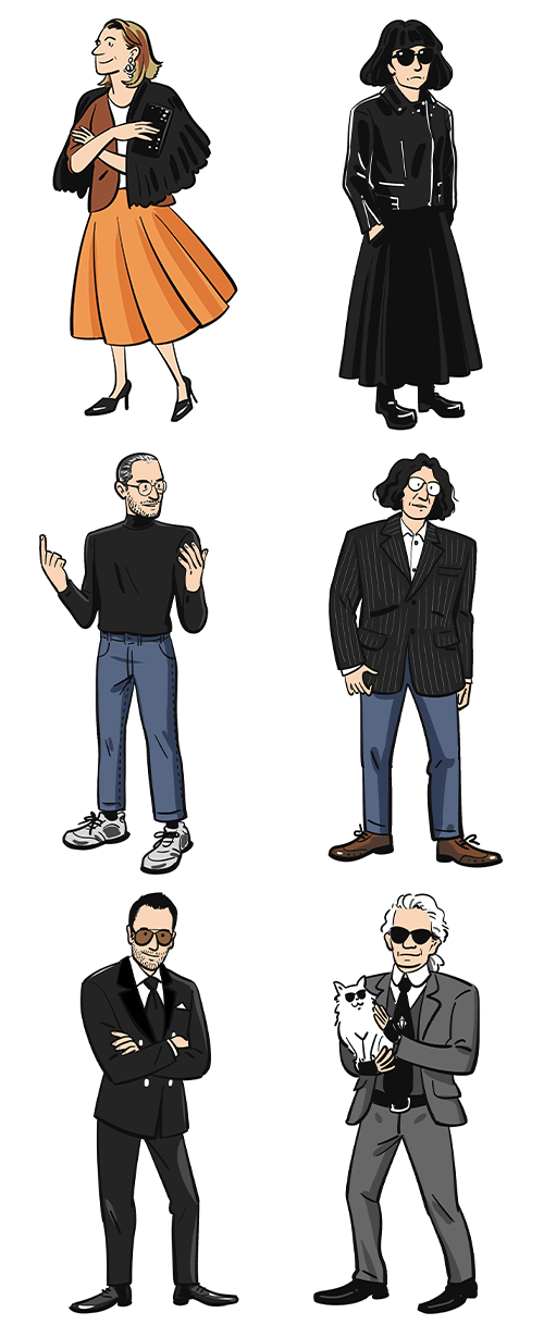 illustrations of iconic people