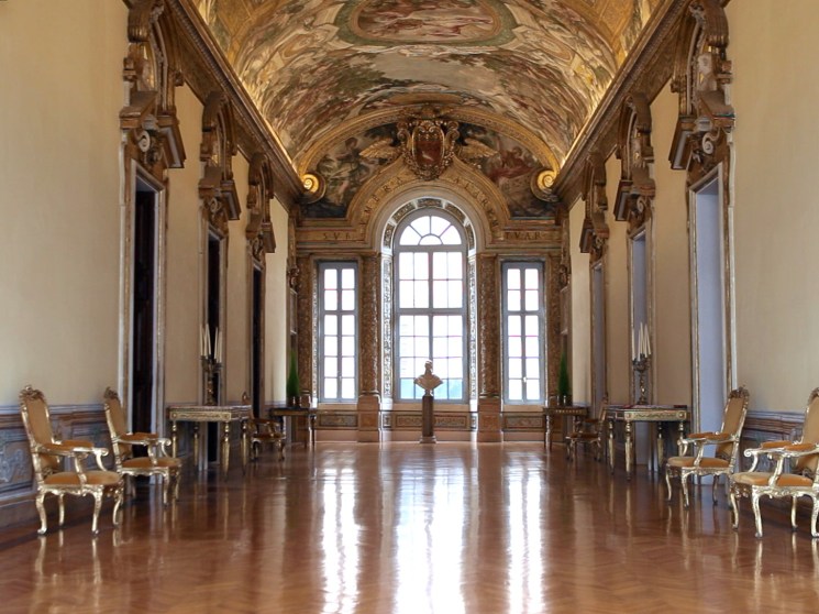 An interior of an embassy in Rome.