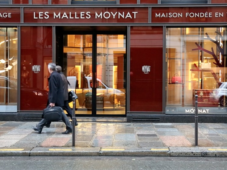 A high street in France.