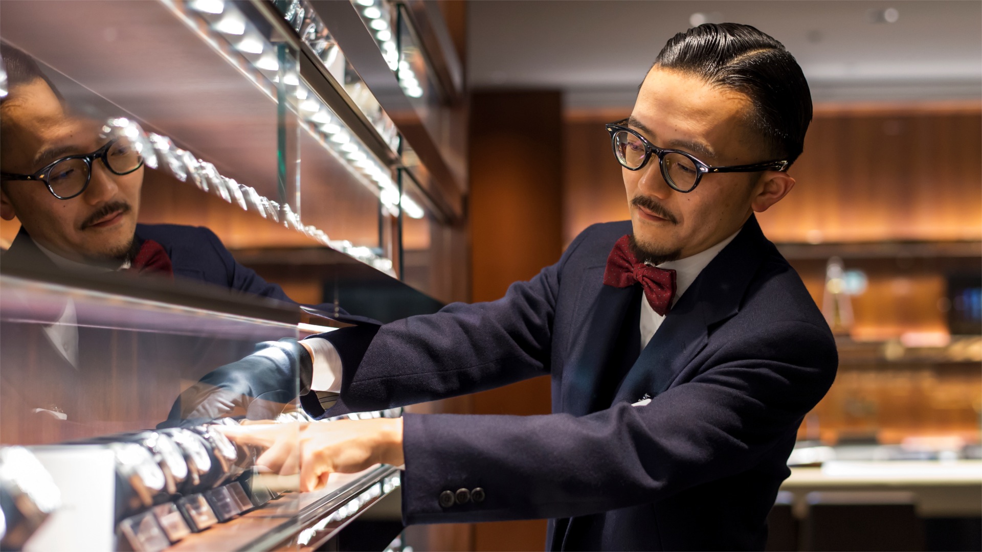 A shop assistant at Isetan mall in Tokyo.