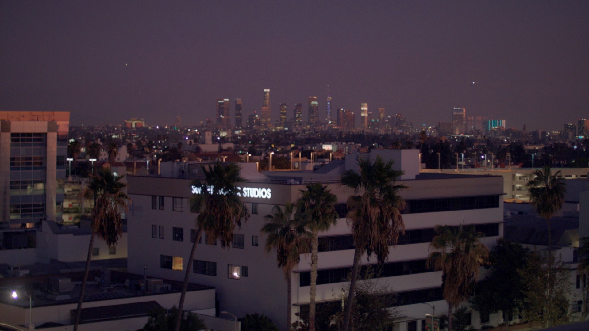 All around the table: big screen in Los Angeles