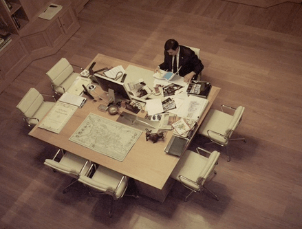 man at desk