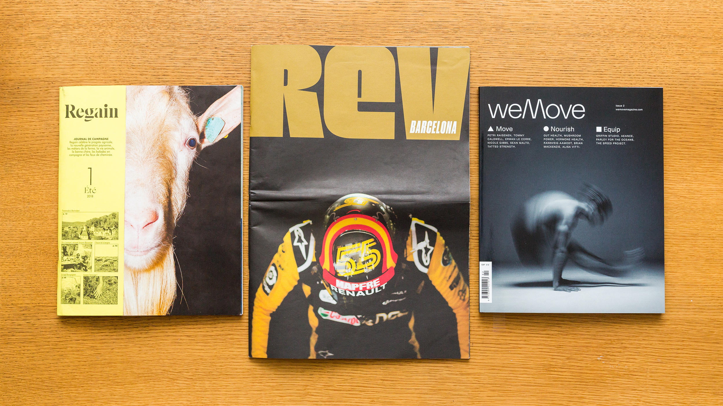 ‘Regain’, ‘The Rev Journal’, ‘WeMove’