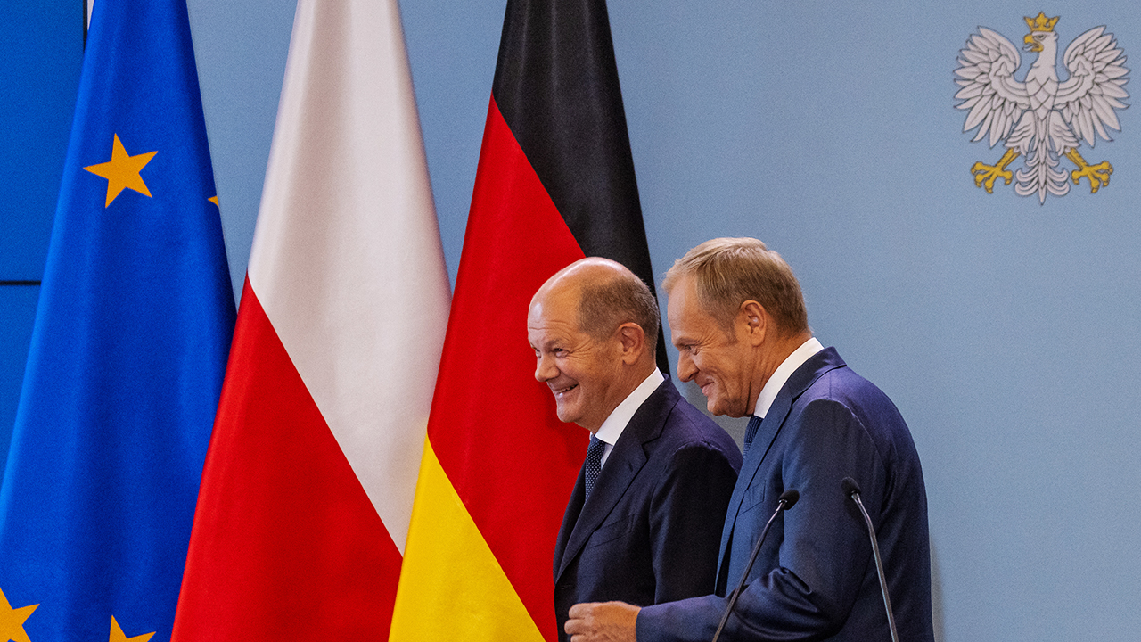 Germany and Poland meet to mend ties and pledge unity for European security