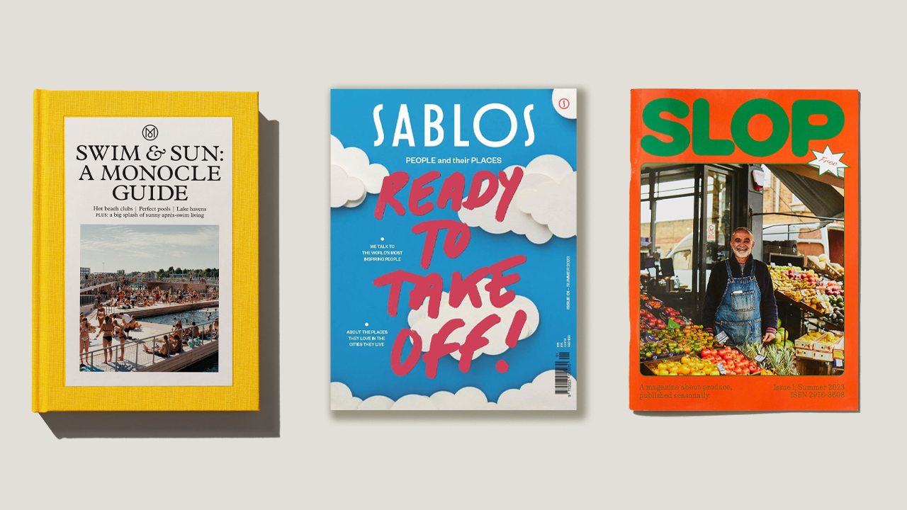 ‘Swim & Sun: A Monocle Guide’, ‘Slop’ and ‘Sablos’