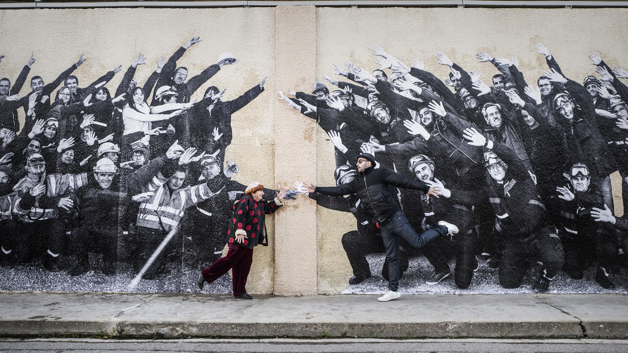 Agnès Varda and JR, Ed Vulliamy, and Mark Mason